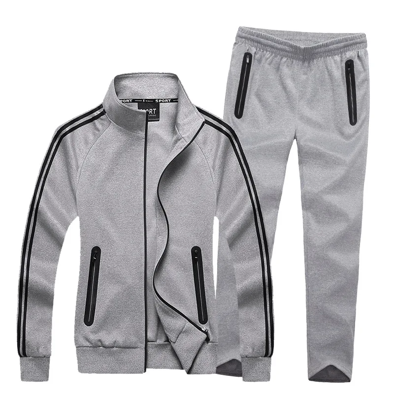 Hot Sale 2019 Spring Autumn Two Pieces Set Men Tracksuits Striped Zipper Hoodies + Pants Sportswear Casual Sporting Suit L-8XL
Hot Sale 2019 Spring Autumn Two Pieces Set Men Tracksuits Striped Zipper Hoodies + Pants Sportswear Casual Sporting Suit L-8XL