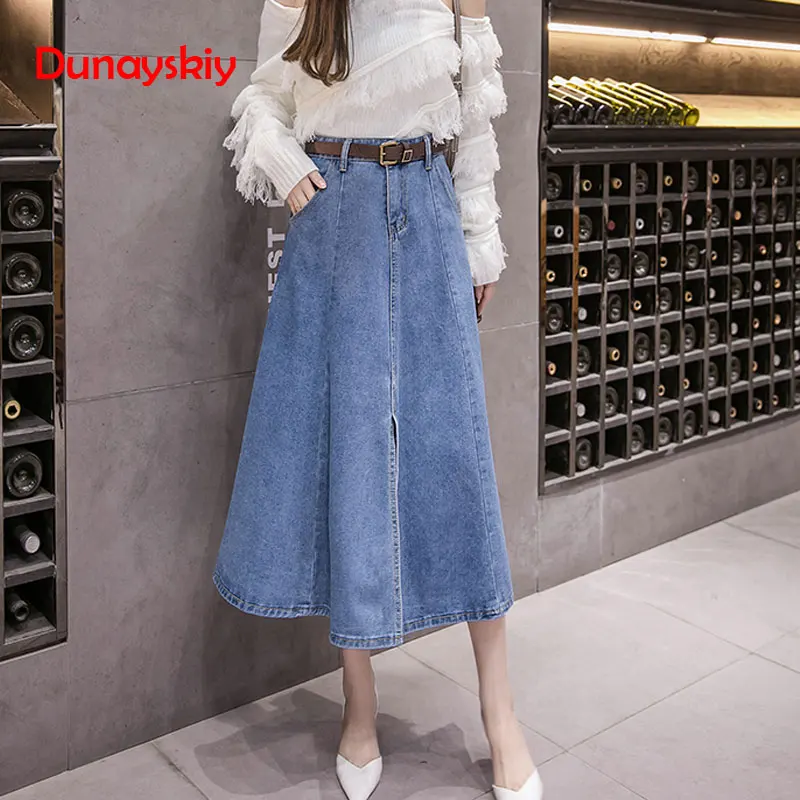 Jeans Skirt 2019 New Arrival Pockets Long Skirts For Women High Waist Casual Denim Skirts Free Belt Pleated Maxi Skirt Women
Jeans Skirt 2019 New Arrival Pockets Long Skirts For Women High Waist Casual Denim Skirts Free Belt Pleated Maxi Skirt Women