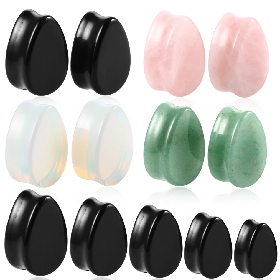 2pcs Fashion Stone Teardrop Ear Plugs Tunnel Piercings Plugs Earring Gauges Ear Expanders Stretcher Plug Ear Body Pircings Ring
2pcs Fashion Stone Teardrop Ear Plugs Tunnel Piercings Plugs Earring Gauges Ear Expanders Stretcher Plug Ear Body Pircings Ring