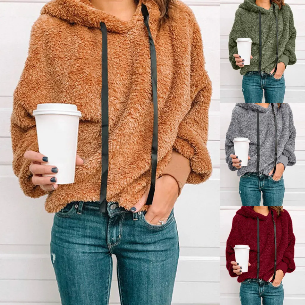 Feitong 2019 Women Casual Hooded Blouse Long Sleeve Sweater Shirt Plush Tops New arrival
Feitong 2019 Women Casual Hooded Blouse Long Sleeve Sweater Shirt Plush Tops New arrival
