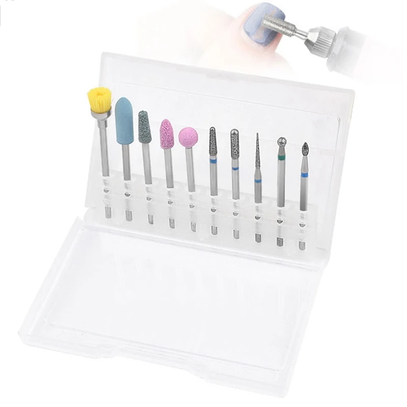 10pc Nail Drill Bits Set Nail Files Electric Machine for Manicure Rotate Burr Polishing Tools Cutters Manicure Accessory
10pc Nail Drill Bits Set Nail Files Electric Machine for Manicure Rotate Burr Polishing Tools Cutters Manicure Accessory