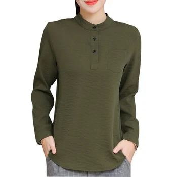 Button Decor Lady Casual Pink Blouses Plus Size S-4XL Long Sleeve Fashion Army Green Solid Color Women OL Shirts
Button Decor Lady Casual Pink Blouses Plus Size S-4XL Long Sleeve Fashion Army Green Solid Color Women OL Shirts