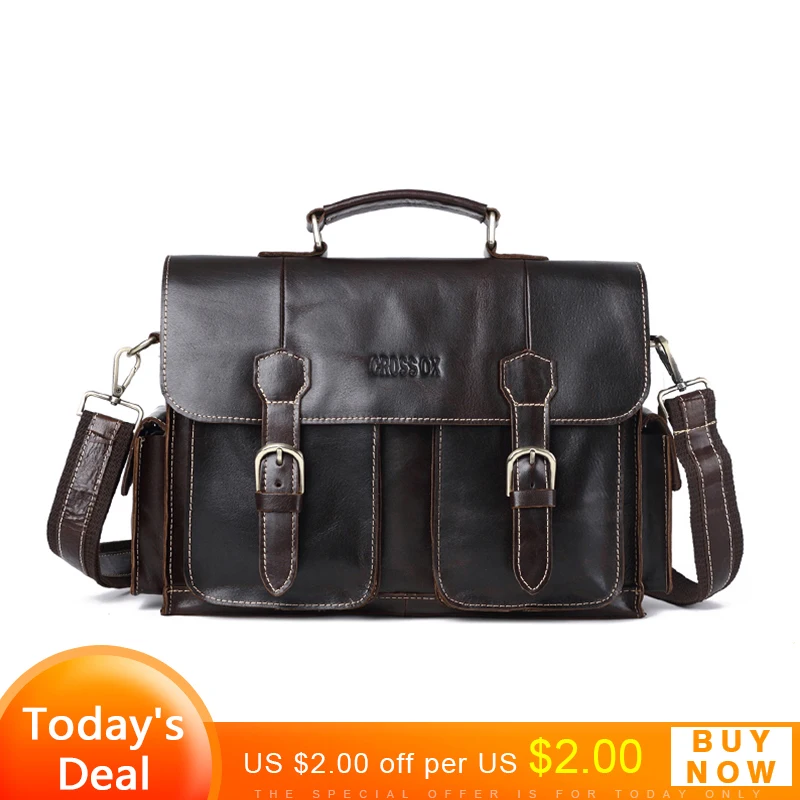 CROSS OX Mens Business Briefcase Vintage Handbag Genuine Leather Satchel Bag 14 Inch laptop Bag Shoulder Bag Gift For Men HB574M
CROSS OX Mens Business Briefcase Vintage Handbag Genuine Leather Satchel Bag 14 Inch laptop Bag Shoulder Bag Gift For Men HB574M