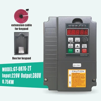 HUANYANG VFD Drives 0.75KW Input Voltage 220V Output 380V frequency converter & extension cable+ clamp free shipping 
HUANYANG VFD Drives 0.75KW Input Voltage 220V Output 380V frequency converter & extension cable+ clamp free shipping