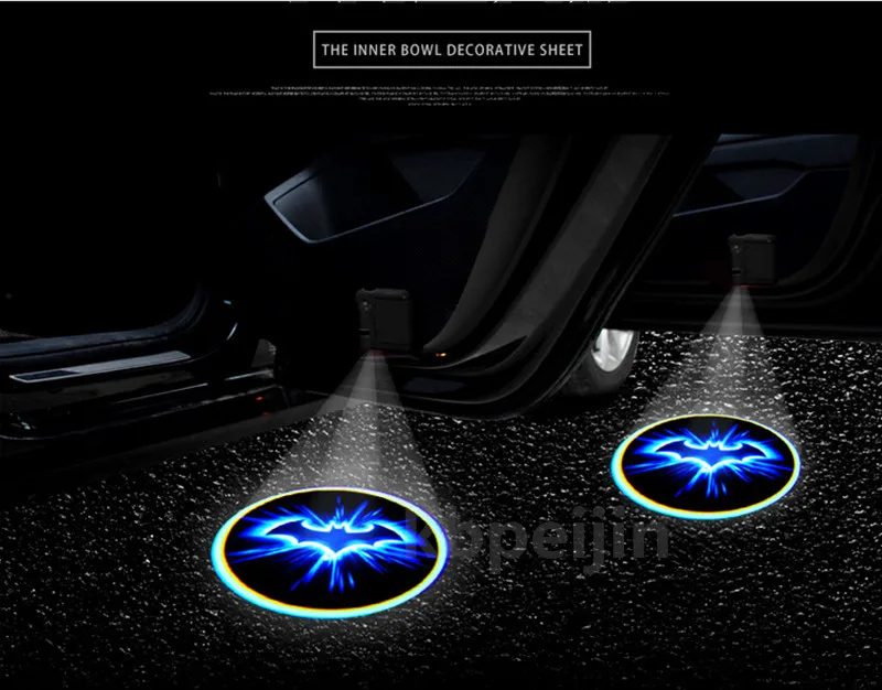 2PC Car styling LED Wireless Welcome Door Projector Logo Batman for Chrysler 300c 300 sebring pt cruiser town accessories | Автомобили и