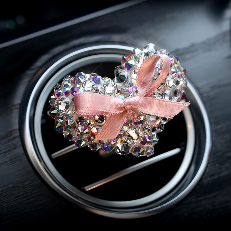 Bling Crystal Car Air Freshener Heart Shape Perfume Vent Outlet Air Conditioning Fragrance Clip Cute Creative Ornaments Interior
Bling Crystal Car Air Freshener Heart Shape Perfume Vent Outlet Air Conditioning Fragrance Clip Cute Creative Ornaments Interior