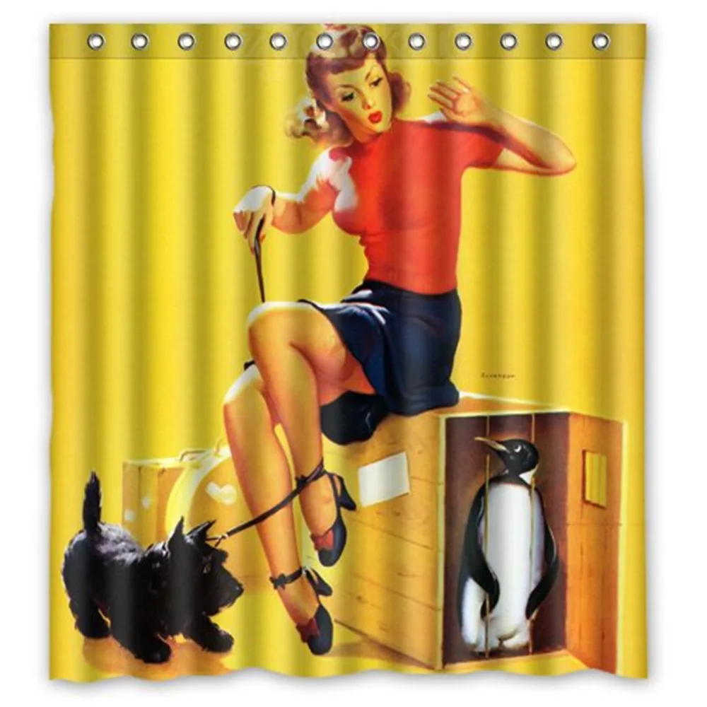Sexy Vintage Retro Pin-up Personalized Waterproof Polyester Fabric Shower Curtain
Sexy Vintage Retro Pin-up Personalized Waterproof Polyester Fabric Shower Curtain