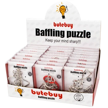 24Pcs Classic Metal Wire Puzzles Brain Teaser Classical Intellectual Toy Puzzles Game Toys For Adults Children - Silver
24Pcs Classic Metal Wire Puzzles Brain Teaser Classical Intellectual Toy Puzzles Game Toys For Adults Children - Silver
