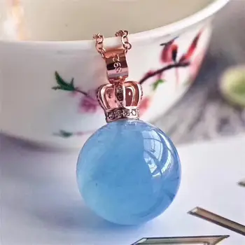 Genuine Natural Blue Ice Aquamarine Pendant Women Man Gemstone Sphere Ball 16mm Reiki Stone Fashion Necklace AAAAA
Genuine Natural Blue Ice Aquamarine Pendant Women Man Gemstone Sphere Ball 16mm Reiki Stone Fashion Necklace AAAAA