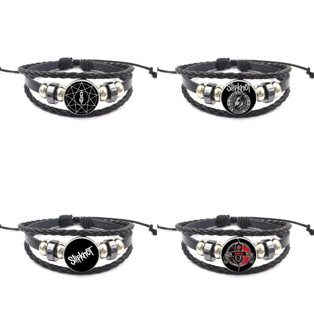 Rock Band Slipknot Logo For Women Wedding Gift Brand Jewelry Fashion Statement Black Leather Bracelet Bangle Glass Maxi
Rock Band Slipknot Logo For Women Wedding Gift Brand Jewelry Fashion Statement Black Leather Bracelet Bangle Glass Maxi
