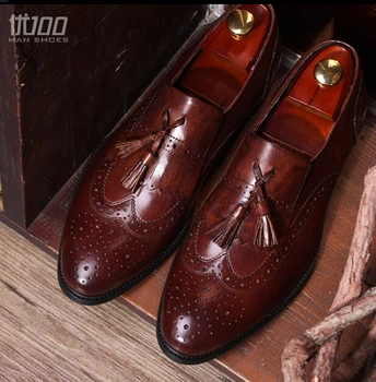 Top selling Men's Bullock carved retro fringed derby shoes genuine leather wedding dress shoes formal leather shoes men dropship
Top selling Men's Bullock carved retro fringed derby shoes genuine leather wedding dress shoes formal leather shoes men dropship
