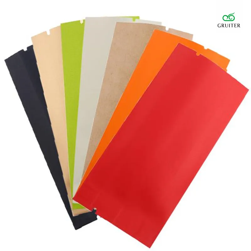 GRUITER Logo Printing Durable Kraft Paper Heat Sealable Bags 100x Aluminum Foil Side Gusset Open Top Package Bags 5.5x12cm 2x5"
GRUITER Logo Printing Durable Kraft Paper Heat Sealable Bags 100x Aluminum Foil Side Gusset Open Top Package Bags 5.5x12cm 2x5"