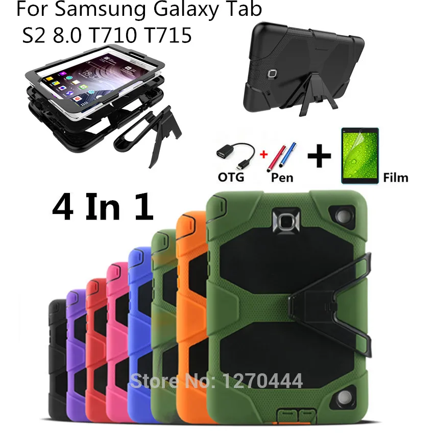 For Samsung Galaxy Tab S2 8.0 SM-T710 T711 T715N Shockproof Hard case Military Heavy Duty Silicone Rugged Stand Protective Cover
For Samsung Galaxy Tab S2 8.0 SM-T710 T711 T715N Shockproof Hard case Military Heavy Duty Silicone Rugged Stand Protective Cover