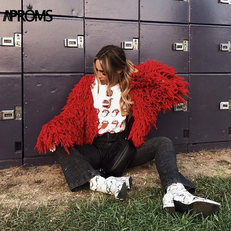 Aproms Tassel V Neck Cropped Cardigans Women Casual Long Sleeve Fashion Sweater 2019 Spring Outwear Knit Coat Jumper Pull Femme
Aproms Tassel V Neck Cropped Cardigans Women Casual Long Sleeve Fashion Sweater 2019 Spring Outwear Knit Coat Jumper Pull Femme