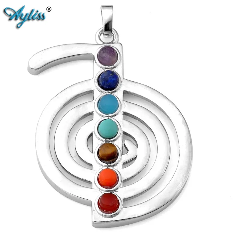 Ayliss Hot Wholesale 1x Cho Ku Rei 7 Chakra Beads Silvery Reiki Gem Healing Point Pendant Necklace Energy Jewelry With Chain
Ayliss Hot Wholesale 1x Cho Ku Rei 7 Chakra Beads Silvery Reiki Gem Healing Point Pendant Necklace Energy Jewelry With Chain