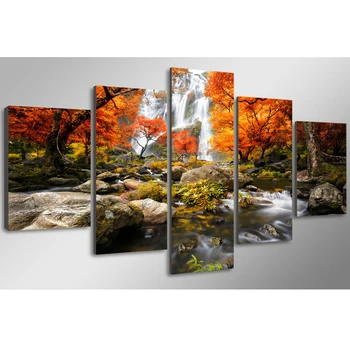 Home Decor Frame Wall Art Poster 5 Panel Autumn Nature Lake Forest Waterfall Landscape Living Room HD Canvas Print Pictures
Home Decor Frame Wall Art Poster 5 Panel Autumn Nature Lake Forest Waterfall Landscape Living Room HD Canvas Print Pictures