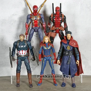 Spiderman Deadpool Captain Marvel Captain America Doctor Strange Anime Figurines Dolls Kids Toys For Children 5pcs/set
Spiderman Deadpool Captain Marvel Captain America Doctor Strange Anime Figurines Dolls Kids Toys For Children 5pcs/set