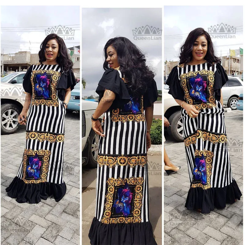 (Free Shipping) New Fashion Bazin Print Dashiki Yamadou Elastic Sleeve Loose Style Traditional African Dress For Women (CPTW02#)
(Free Shipping) New Fashion Bazin Print Dashiki Yamadou Elastic Sleeve Loose Style Traditional African Dress For Women (CPTW02#)