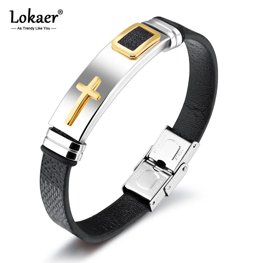 Lokaer Punk Design Stainless Steel Cross Wrap Bracelet For Men Trendy Black/Brown Color Leather Bracelets Bangle Jewelry OPH1156
Lokaer Punk Design Stainless Steel Cross Wrap Bracelet For Men Trendy Black/Brown Color Leather Bracelets Bangle Jewelry OPH1156