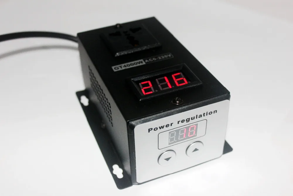 AC 220V 4000W SCR Electronic Voltage Regulator Power Regulation Temperature Speed Adjust Controller Dimming Dimmer Thermostat
AC 220V 4000W SCR Electronic Voltage Regulator Power Regulation Temperature Speed Adjust Controller Dimming Dimmer Thermostat