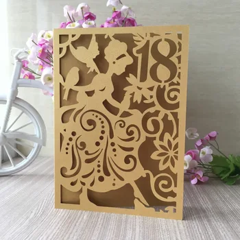 50pcs/lot New Arrival Laser Cut Birthday Card Beautiful Girl 18th Birthday Party Invitations Adult Ceremony
50pcs/lot New Arrival Laser Cut Birthday Card Beautiful Girl 18th Birthday Party Invitations Adult Ceremony