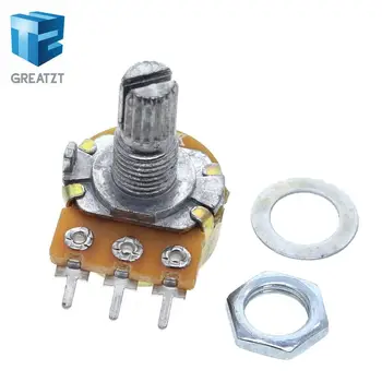 10PCS stereo/pa/sealing potentiometer WH148 B1k B2k B5k B10k B20k B50k B100k B250k B500k B1M 15mm 3pins with switch
10PCS stereo/pa/sealing potentiometer WH148 B1k B2k B5k B10k B20k B50k B100k B250k B500k B1M 15mm 3pins with switch