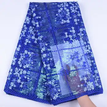 African Net Lace Fabric High Quality Elegant Blue Sequins Nigerian Wedding Lace Fabrics 5Yards Sequins French Tulle Lace S1660
African Net Lace Fabric High Quality Elegant Blue Sequins Nigerian Wedding Lace Fabrics 5Yards Sequins French Tulle Lace S1660