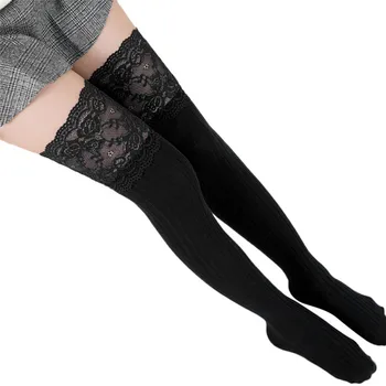 MAXIORILL Women Lace Trim Thigh High Over The Knee Socks Long Cotton Warm Stockings Dropshipping medias de mujer Y*
MAXIORILL Women Lace Trim Thigh High Over The Knee Socks Long Cotton Warm Stockings Dropshipping medias de mujer Y*