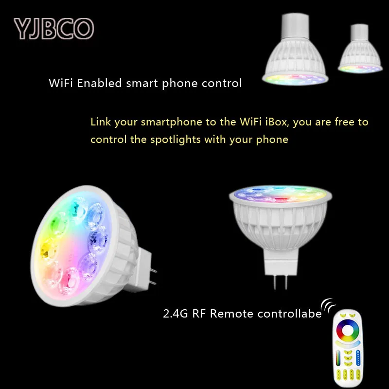 4W MR16 Mi Light LED Bulb Lamp Light Dimmable RGB + Warm White + White (RGB+CCT) Spotlight Indoor Holiday Decoration,AC/DC12V
4W MR16 Mi Light LED Bulb Lamp Light Dimmable RGB + Warm White + White (RGB+CCT) Spotlight Indoor Holiday Decoration,AC/DC12V