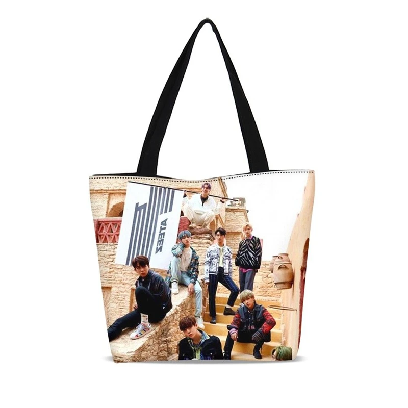 2019 Fashion Ateez Print Canvas Handbag Woman Casual Tote Female Large Shoulder Shopping Bag Girls School Book Handbags Bolsas
2019 Fashion Ateez Print Canvas Handbag Woman Casual Tote Female Large Shoulder Shopping Bag Girls School Book Handbags Bolsas