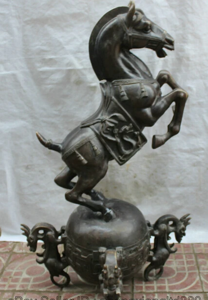 JP S0524 39" Chinese Bronze Folk Fengshui Zodiac Year Horse furnace Statue sculpture
JP S0524 39" Chinese Bronze Folk Fengshui Zodiac Year Horse furnace Statue sculpture