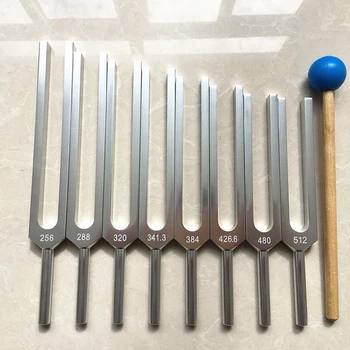 8pcs Aluminum Alloy Silver Tuning Fork Set Wooden Box 256Hz+288Hz+320Hz+341Hz+384Hz+426Hz+480Hz+512Hz
8pcs Aluminum Alloy Silver Tuning Fork Set Wooden Box 256Hz+288Hz+320Hz+341Hz+384Hz+426Hz+480Hz+512Hz