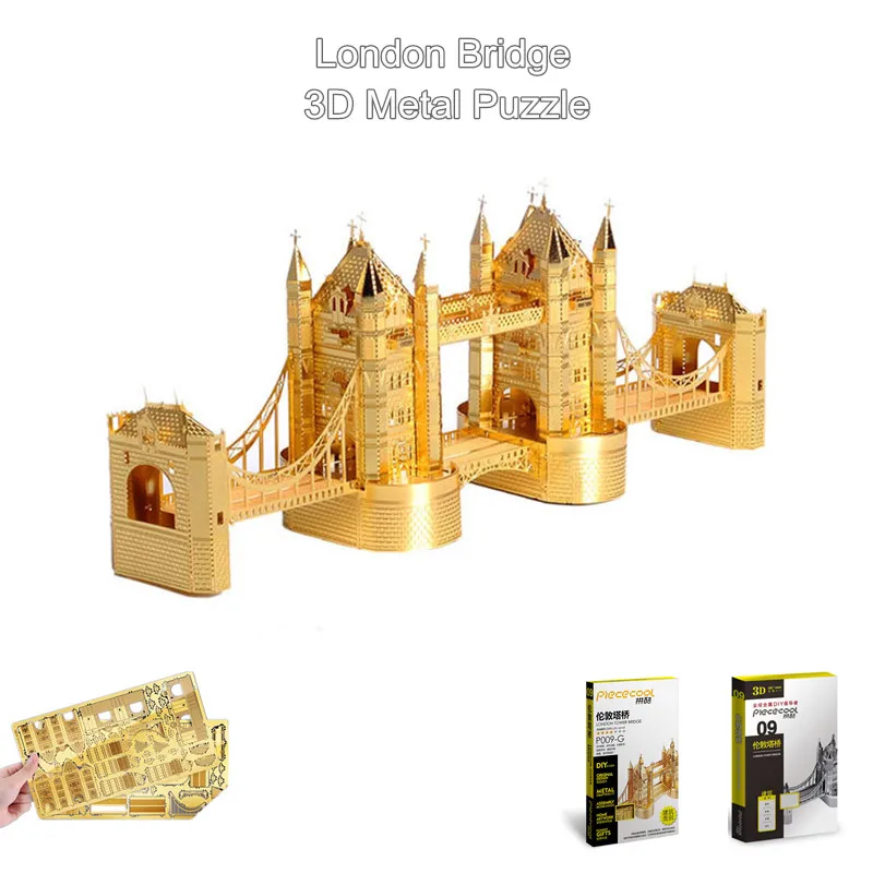 Piececool Gold & Silver 3D Metal Puzzle of London Bridge World Famous Building Assembly 3D Simulation Model Kits DIY Funny Toys
Piececool Gold & Silver 3D Metal Puzzle of London Bridge World Famous Building Assembly 3D Simulation Model Kits DIY Funny Toys