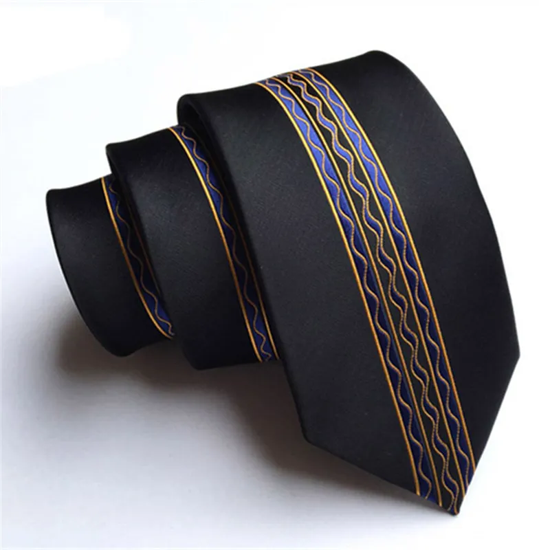 Галстук Мужской Жаккардовый модный платок галстук черного цвета из полиэстера