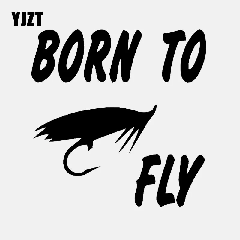 YJZT 14.5CM*14.7CM Vinyl Decal Car Sticker Funny Born To Fly Fish Fishing Black/Silver C24-0659
YJZT 14.5CM*14.7CM Vinyl Decal Car Sticker Funny Born To Fly Fish Fishing Black/Silver C24-0659