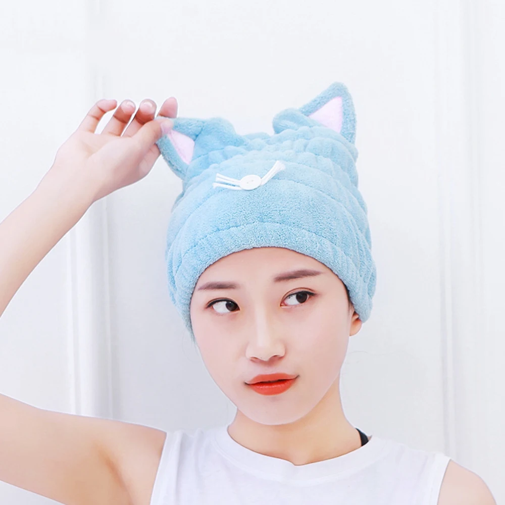 Women Bathroom Absorbent Quick-drying Polyester Cotton Bath Towel Hair Dry Cap Head Wrap Hat Salon Towel
Women Bathroom Absorbent Quick-drying Polyester Cotton Bath Towel Hair Dry Cap Head Wrap Hat Salon Towel