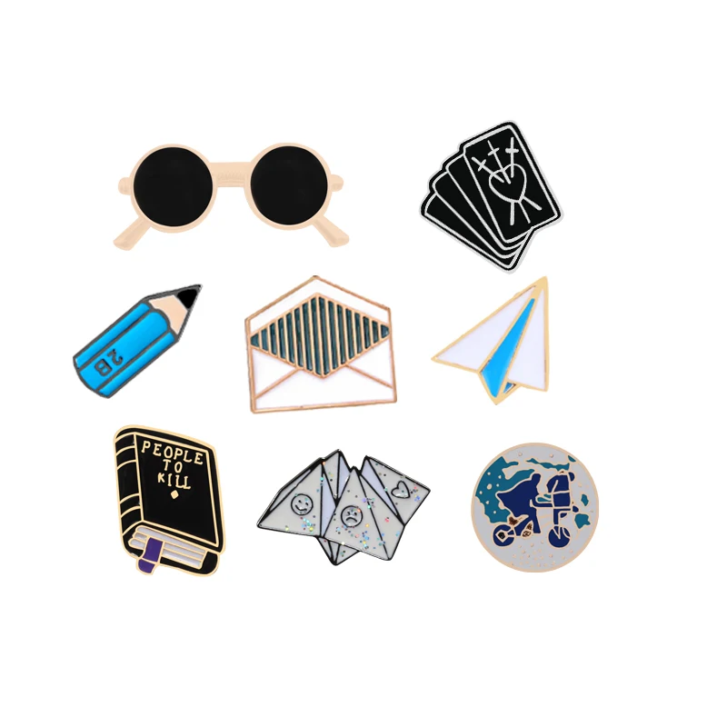 Cute Cartoon Brooch Badge Enamel Pins Pen Book Envelope Aircraft Clothes Lapel Pin Jewelry For Women Men Decoration Gift for Kid
Cute Cartoon Brooch Badge Enamel Pins Pen Book Envelope Aircraft Clothes Lapel Pin Jewelry For Women Men Decoration Gift for Kid