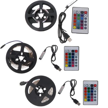 DC 5V USB 30 LED/m 5050 RGB Non Waterproof Flexible LED Strip Light TV Back Lighting+24 Key Remote
DC 5V USB 30 LED/m 5050 RGB Non Waterproof Flexible LED Strip Light TV Back Lighting+24 Key Remote