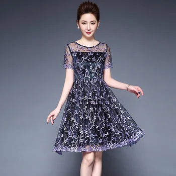 2018 New Women Spring Summer Mesh Embroidery Dresses Lace Slim Patchwork Short Sleeve Dress Fashion Elegant Female Dress YP0918
2018 New Women Spring Summer Mesh Embroidery Dresses Lace Slim Patchwork Short Sleeve Dress Fashion Elegant Female Dress YP0918