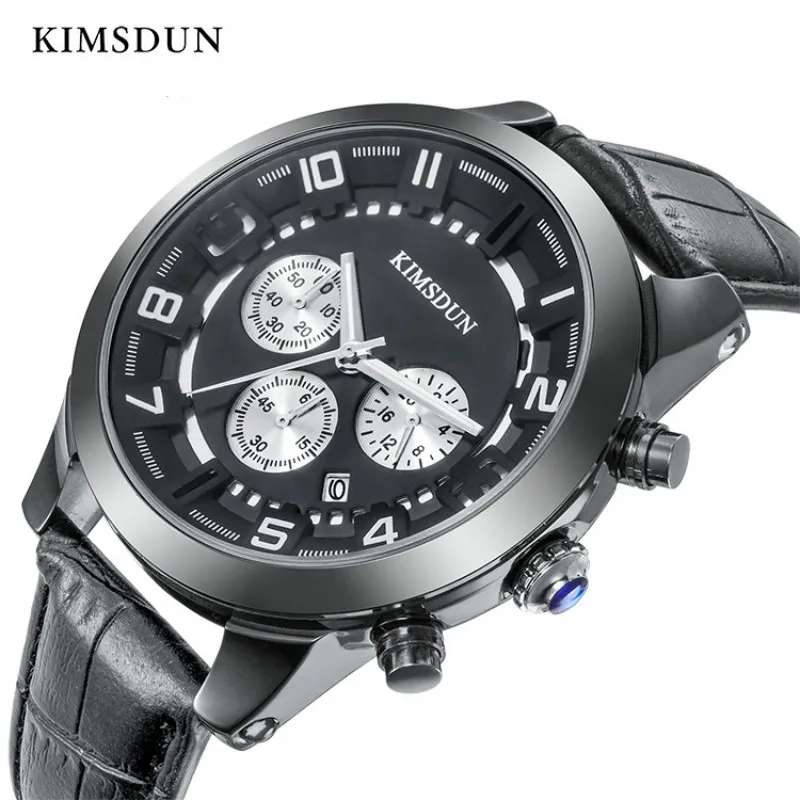 KIMSDUN Sports Military Men Watches 2019 Top Luxury Brand Man Chronograph Quartz-watch Leather Army Male Clock Relogio Masculino
KIMSDUN Sports Military Men Watches 2019 Top Luxury Brand Man Chronograph Quartz-watch Leather Army Male Clock Relogio Masculino