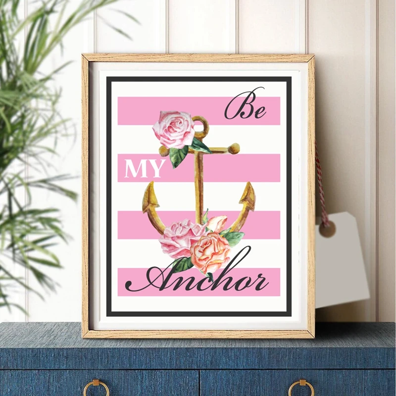BE MY ANCHOR Canvas Print Living Room Decor