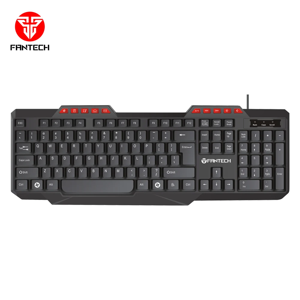 Fantech Professional Gaming Office Keyboard Waterproof Optical Keyboard 114 Keys Multimedia keys USB 2.0 Speed keyboard
Fantech Professional Gaming Office Keyboard Waterproof Optical Keyboard 114 Keys Multimedia keys USB 2.0 Speed keyboard
