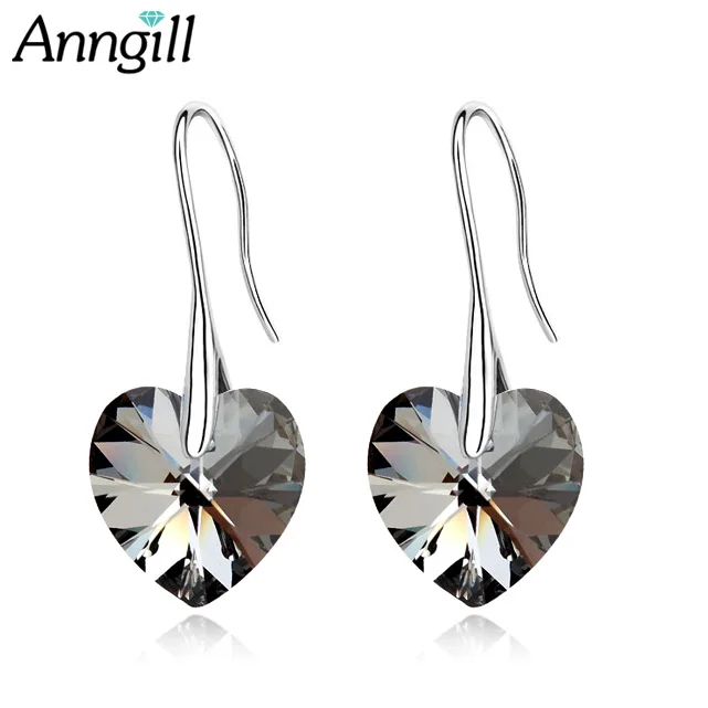 Anngill Genuine Crystal From SWAROVSKI Heart Pendant Dangle Earrings Fashion Jewelry For Women Girls Christmas Gifts Brinco
Anngill Genuine Crystal From SWAROVSKI Heart Pendant Dangle Earrings Fashion Jewelry For Women Girls Christmas Gifts Brinco