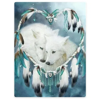 HommomH 60"X80" Blanket Throw Comfort Warm Soft Plush Throw For Sofa Wolf Dream Catcher White
HommomH 60"X80" Blanket Throw Comfort Warm Soft Plush Throw For Sofa Wolf Dream Catcher White