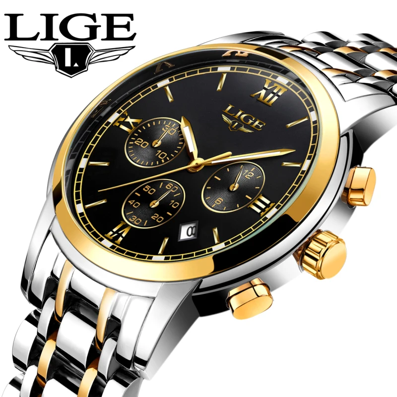New LIGE Watches Men Luxury Brand Fashion Men's Sports Quartz Watch Man Waterproof Full Steel Gold Wrist Watch Relogio Masculino
New LIGE Watches Men Luxury Brand Fashion Men's Sports Quartz Watch Man Waterproof Full Steel Gold Wrist Watch Relogio Masculino