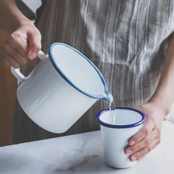 Japanese style porcelain enamel home kitchen milk cups soya bean coffee large capacity cool water beer mug drinkware pot
Japanese style porcelain enamel home kitchen milk cups soya bean coffee large capacity cool water beer mug drinkware pot