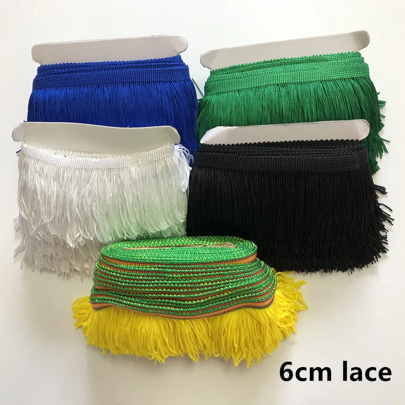 10Yard 6CM Long Lace Trim Ribbon Material Tassel Fringe Trimming Sewing Garment Diy Latin Dress Curtain Cloth Accessory Black
10Yard 6CM Long Lace Trim Ribbon Material Tassel Fringe Trimming Sewing Garment Diy Latin Dress Curtain Cloth Accessory Black