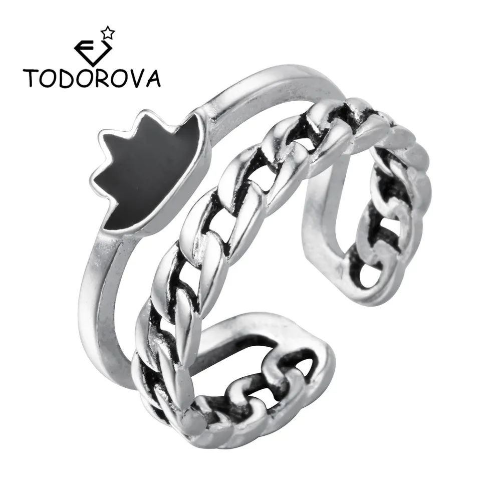 Todorova Bohemian Antique Silver Adjustable Rings for Women Opening Chain Rings Men Jewelry Accessories
Todorova Bohemian Antique Silver Adjustable Rings for Women Opening Chain Rings Men Jewelry Accessories
