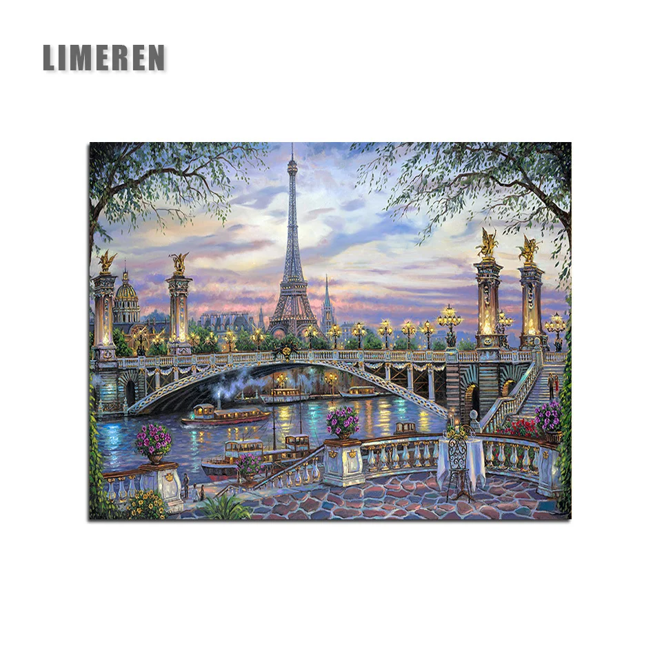 Scenic Bridge Oil Painting By Numbers On Canvas Unframed DIY Paris Eiffel Tower Coloring Wall Arts Pictures Modular Nordic Decor
Scenic Bridge Oil Painting By Numbers On Canvas Unframed DIY Paris Eiffel Tower Coloring Wall Arts Pictures Modular Nordic Decor