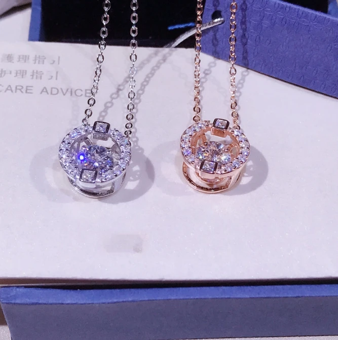 Fashion Design 925 Sterling Silver Jewelry Round Cylinder Mecklace Hollow Circle Two Side Zircon Pendant Famous Brand Jewelry
Fashion Design 925 Sterling Silver Jewelry Round Cylinder Mecklace Hollow Circle Two Side Zircon Pendant Famous Brand Jewelry